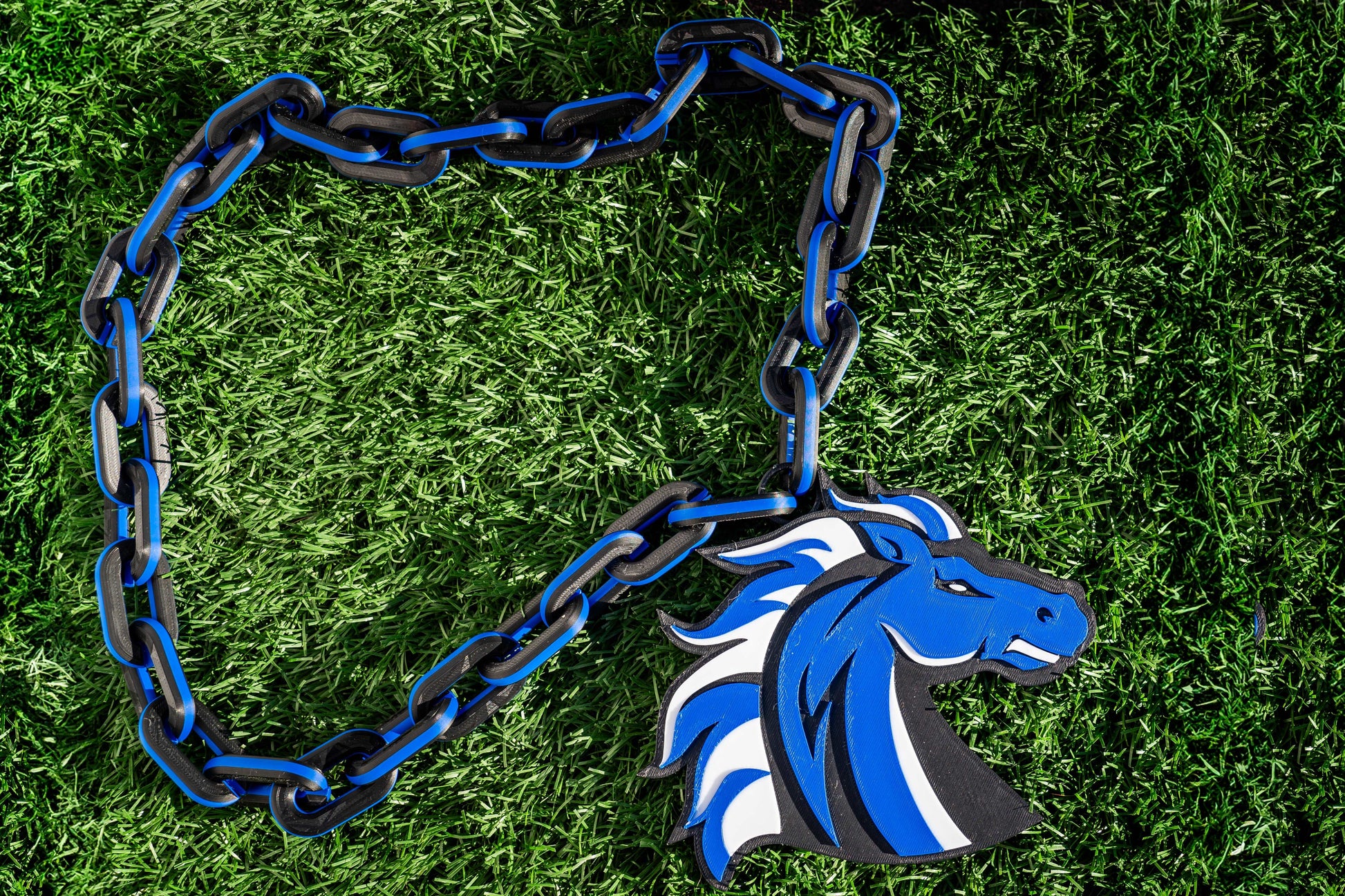 North Mesquite High School "Stallions" Big Chain Necklace - 3D Spirit Gear