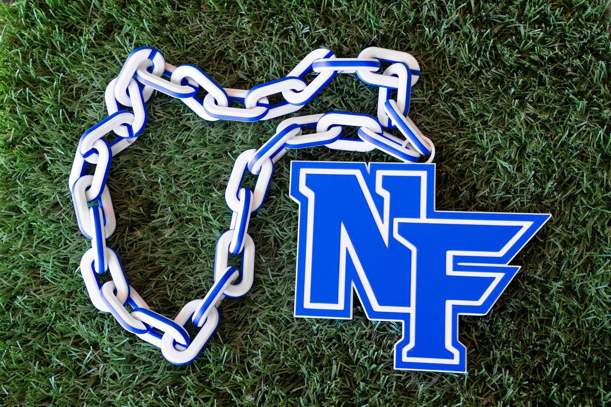North Forney High School Big Chain Necklace - Blue - 3D Spirit Gear