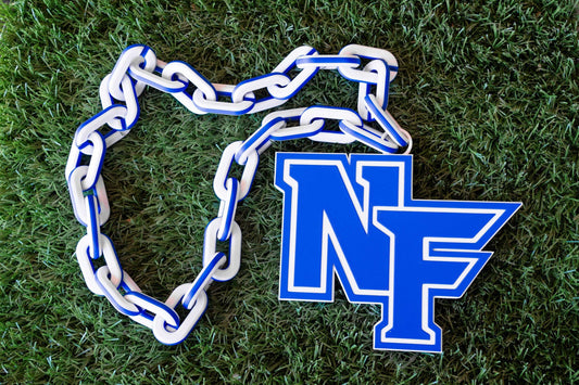North Forney High School Big Chain Necklace - Blue - 3D Spirit Gear