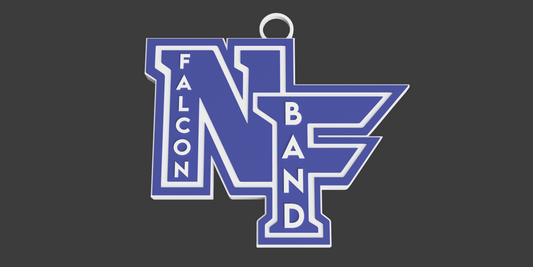 North Forney High School Spirit Wear - Blue NF "FALCON BAND" Big Chain Necklace