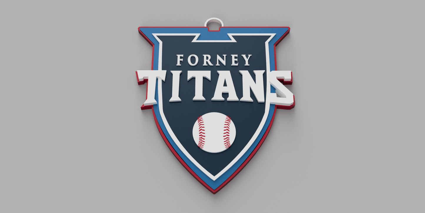 Forney Titans Baseball Spirit Wear - Big Chain Necklace