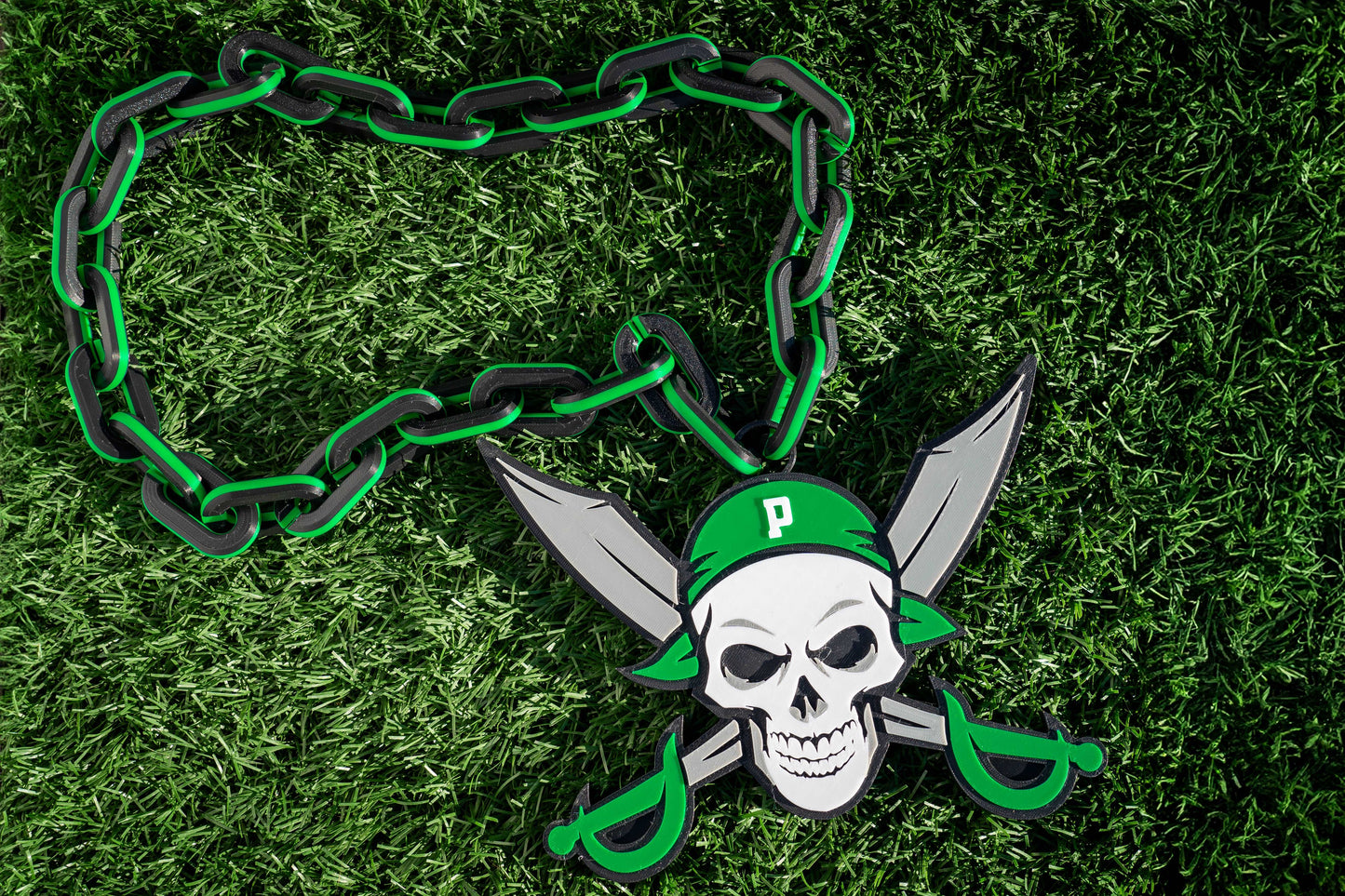 Poteet High School "Pirates" Big Chain Necklace - 3D Spirit Gear