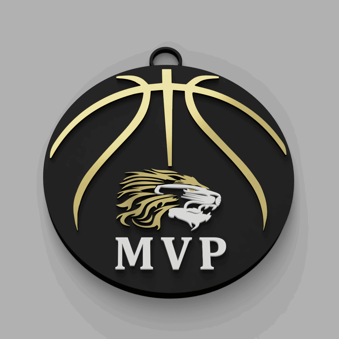 Kaufman Lions Basketball MVP Spirit Chain Necklace